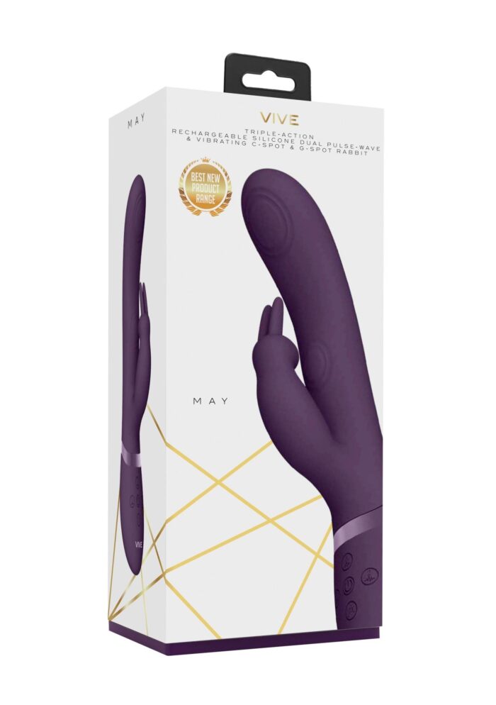 May - Pulse-Wave & C-spot & G-Spot Rabbit - Purple