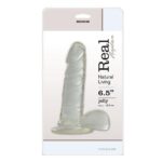 Żelowy penis dildo żyłki jądra przyssawka sex 16cm - obrazek 3