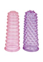 Komplet zestaw dwie sex nakładki na palce wibrator - obrazek 4