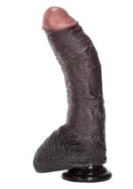Zagięty sztuczny penis z przyssawką żylasty19 cm - obrazek 7
