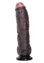 Zagięty sztuczny penis z przyssawką żylasty19 cm - obrazek 8
