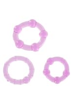 3 pierścienie na penisa jądra zestaw komplet sex - obrazek 3