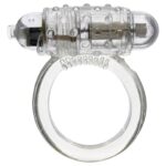 Stymulujący wibrujący sex pierścień na penisa