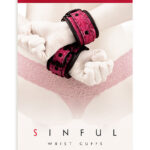 Kajdanki-SINFUL WRIST CUFFS PINK