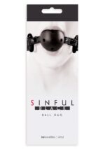 Knebel-SINFUL BALL GAG BLACK - obrazek 5