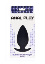 Duży korek analny czarny gładki silikon zatyczka - obrazek 5