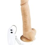 Dildo z wibracją rotacją pilot cielisty 18 cm