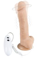 Dildo z wibracją rotacją pilot cielisty 18 cm - obrazek 5