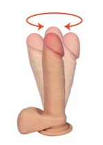 Dildo z wibracją rotacją pilot cyberskóra 17cm - obrazek 5