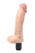 Gruby wibrator penis dildo z dużymi jądrami 17cm - obrazek 5