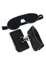 Mini zestaw bdsm bondage kajdanki i opaska na oczy - obrazek 4