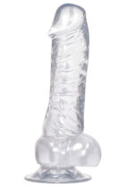 Realistyczne przezroczyste dildo przyssawka 18cm - obrazek 5