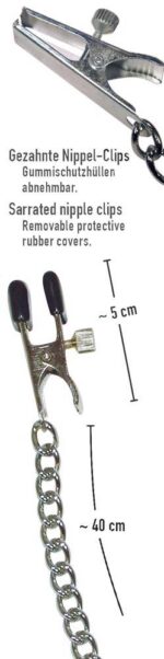Klamry zaciskowe na piersi sutki łańcuszek bdsm - obrazek 6