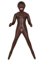 Erotyczna lalka miłosna dmuchana czarna 3 dziury - obrazek 3