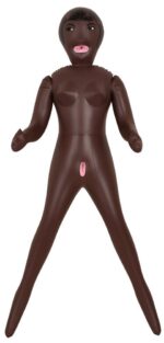 Erotyczna lalka miłosna dmuchana czarna 3 dziury - obrazek 4