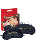 Maska na oczy dwustronna 2 napisy do spania sexu - obrazek 3