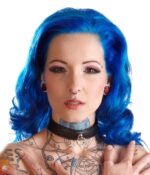 Wąska obroża choker skórzany z pierścieniem bdsm - obrazek 3