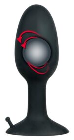 Wydrążony korek plug analny obciążony sex s 8cm - obrazek 6