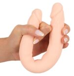 Dildo dwie końcówki realistyczne giętkie 30,5 cm - obrazek 7
