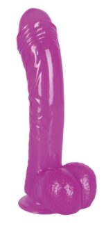 Przyjemne miękkie dildo z przyssawką penis 19cm - obrazek 5