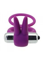 Pierścień na penisa z podwójną pętlą i masażerem - obrazek 4