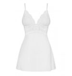 Biała sex koszulka stringi komplet obsessive l/xl - obrazek 7