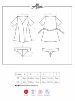 Szlafrok stringi sex komplet peniuar obsessive l/xl - obrazek 4