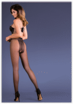 Bielizna-Rajstopy cienkie clasic EROTICA AMANDA Czarne S/M - obrazek 3