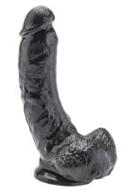 Dildo czarne realistyczny penis przyssawka 20cm - obrazek 3