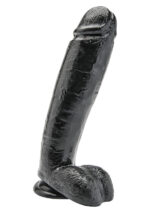 Dildo naturalne sztuczny czarny penis członek 25cm - obrazek 3