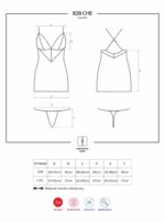 Komplet czarna koszulka sex stringi 828-che-1 l/xl - obrazek 4