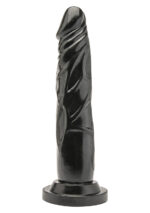 Dildo naturalne sztuczny czarny penis członek 18cm - obrazek 3