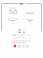 Koronkowy komplet biustonosz stringi obsessive lxl - obrazek 4