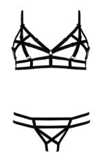 Otwarte stringi biustonosz komplet z paseczków l - obrazek 4