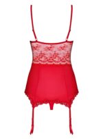 Gorset stringi czerwony sex komplet obsessive s/m - obrazek 3