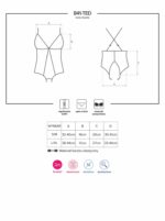 Wycięte w kroku body siateczkowe obsessive l/xl - obrazek 4