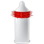 Prezerwatywy z fakturą wypustkami egzo hot red - obrazek 4