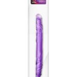 Dildo-b yours 14""""double dildo purple