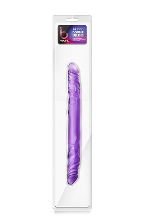 130720256873f4c087b8b.jpeg Dildo-b yours 14""""double dildo purple - obrazek 1