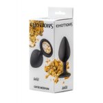 Silikonowy korek analny z kamieniem ozdobnym 8cm