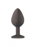 Silikonowy korek analny z kamieniem ozdobnym 8cm - obrazek 4