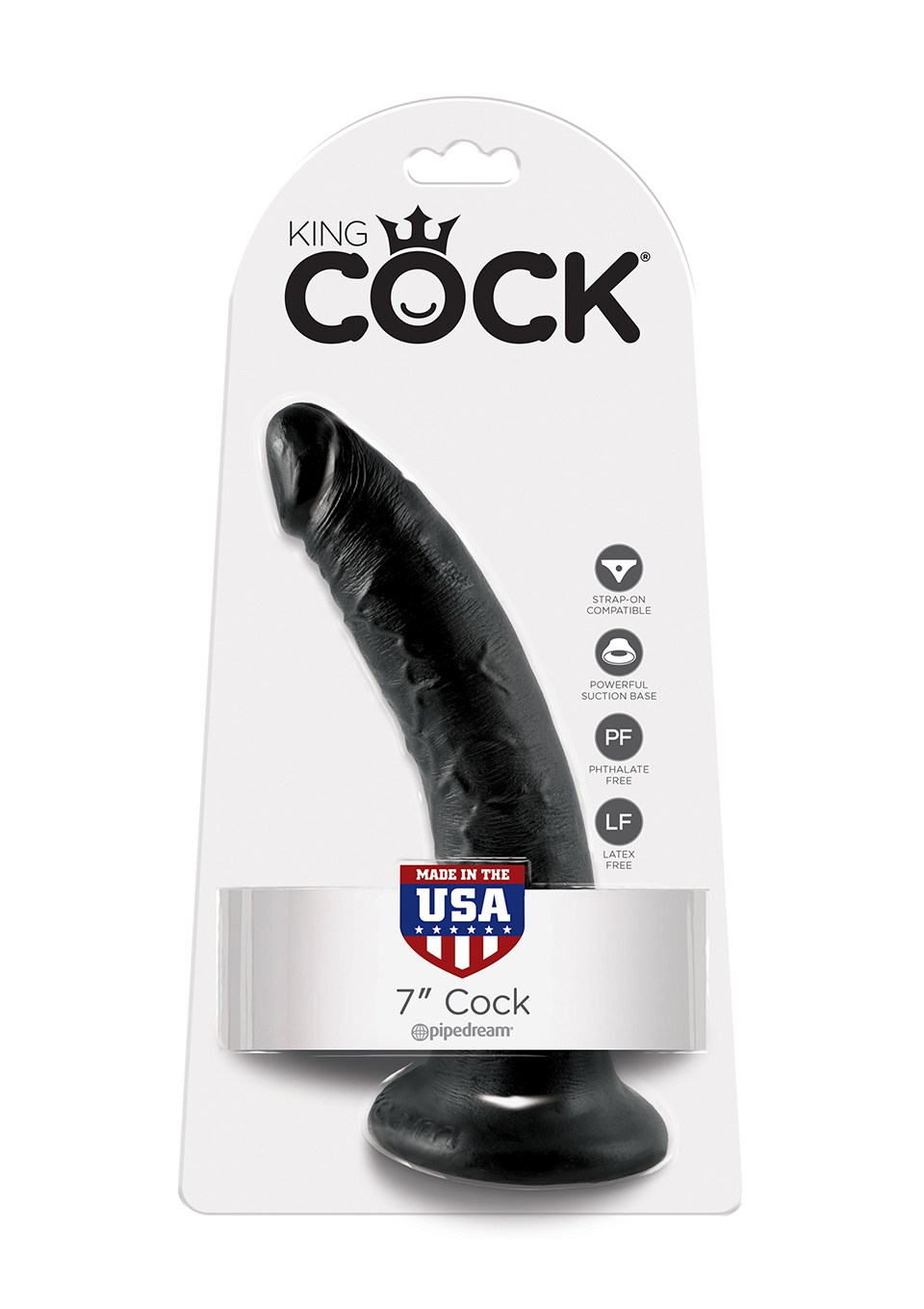 130720256873f86ba34ae.jpeg Dildo-cock 7 inch black - obrazek 1