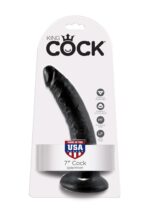 Dildo-cock 7 inch black - obrazek 5