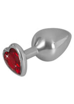 Ozdobny korek analny z sercem kryształek plug 8cm - obrazek 5