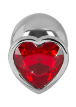 Ozdobny korek analny z sercem kryształek plug 8cm - obrazek 7