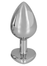 Ozdobny korek analny z sercem kryształek plug 8cm - obrazek 9