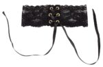 Wiązana obroża na szyję wysoka z koronki sex bdsm - obrazek 7