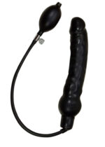 Nadmuchiwane czarne dildo penis z lateksu 25 cm - obrazek 4