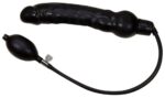 Nadmuchiwane czarne dildo penis z lateksu 25 cm - obrazek 5