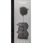 Kajdanki na ręce nogi maska piórko sex zestaw bdsm